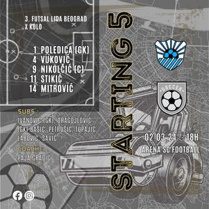 Starting lineup canva template