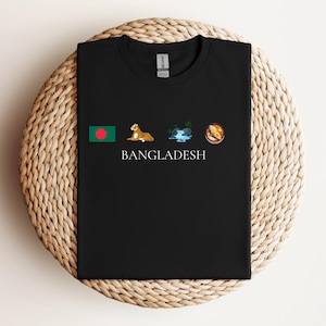 Bangladesh Icons Adult Sweatshirt, Hoodie, T-Shirt Bangladesh Flag Tee, Cultural Heritage Top, Bangladesh Apparel, Bangladesh Design