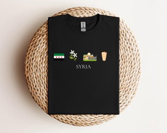 Syrien Flagge Grafik Sweatshirt: Naher Osten Pride Bekleidung