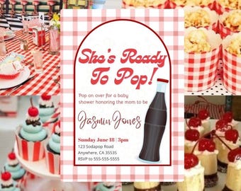 Invitación para baby shower con refresco: Plantilla editable "Listo para el refresco" (Descarga digital)
