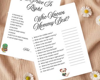 Storybook Baby Shower Games: Editable Templates (Digital Download)
