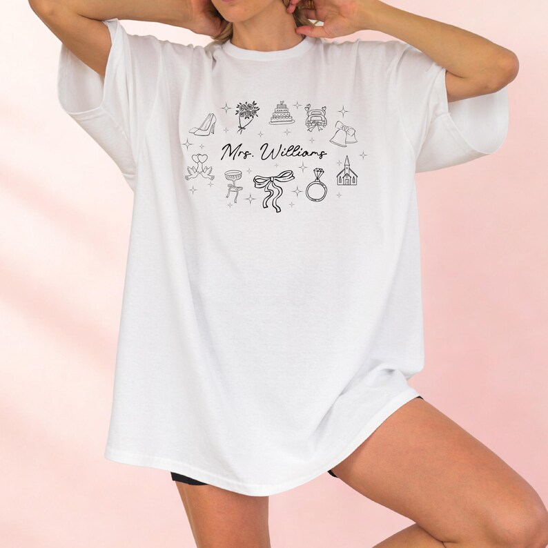 Custom Just Married Shirt With Last Name For Bride Airport Outfit Honeymoon Tee Airplane Mrs T Shirt Personalized Wedding Gift Idea For Wife