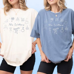 Custom Just Married Shirt With Last Name For Bride Airport Outfit Honeymoon Tee Airplane Mrs T Shirt Personalized Wedding Gift Idea For Wife