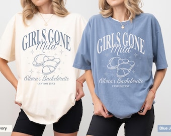 Girls Gone Mild Bachelorette Party Shirts Spa Bachlorette Custom Shirts Slumber Party Bach Tee Comfort Colors Oversized Tee For Bachelorette