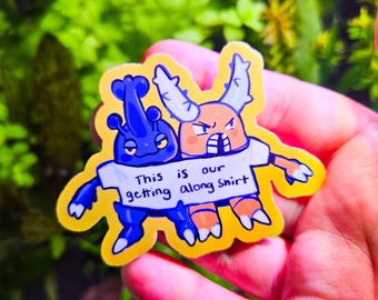 Adesivo di Heracross e Pinsir che vanno d'accordo