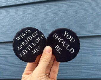 フレームスカル乗馬 オートバイ 車用カップホルダーコースター 2個パック 吸収性セラミックストーンコースター ドリンクカップホルダ 並行輸入品 シュガースカル車コースター2パック、吸収性車カップホルダーfor Drinks