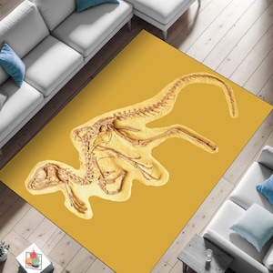 Dinosaur Rug,Fossil Rug,Dinosaur Fossil Rug,Dinosaur Themed Rug,Fossil Pattern Rug,Fossil Design Rug,Modern Decor Rug,Kids Room Rug,Area Rug