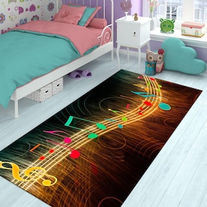Music Runner Rug,Music Note Rug,Musical Note Carpet,Treble Clef Rug,Runner Rug,Music Gifts,Hallway Runner Rug,Music Room Runner,Music Decor