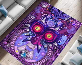 Zelda Rug,The Legend of Zelda,Zelda Pattern Rug,Zelda Area Rug,Living Room Rug,Home Decor Rug,Modern Rug,Colorful Rug,Game Room Rug,Non-Slip