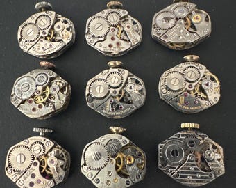 Watch movements - Vintage parts - Steampunk - Jeweled Movements - g48