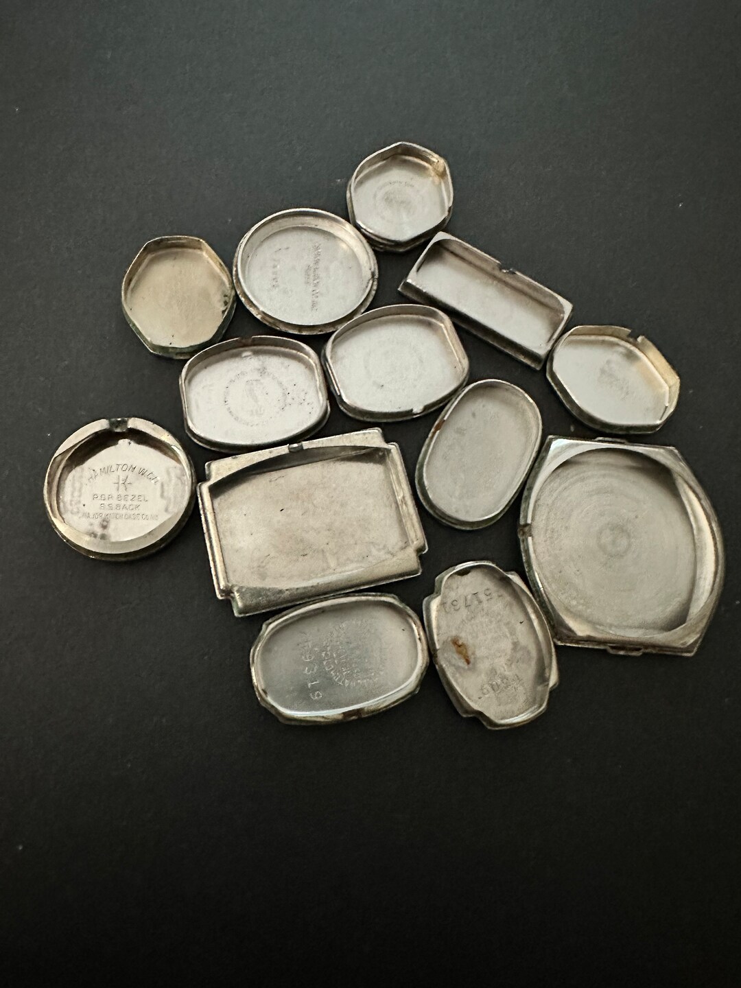 Vintage Antique Watch Parts Cases Backs Steampunk Scrapbooking Q72 Etsy