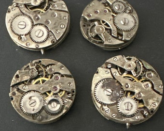 Watch movements - Vintage parts - Steampunk - perfectly aged - Jeweled Movements - m55