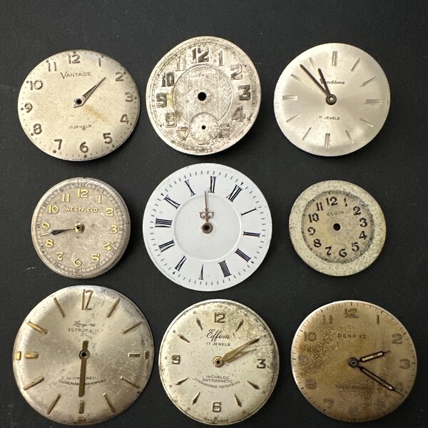 Watch faces - Vintage Antique Watch Dials - Assortment Faces - Steampunk - Scrapbooking K27