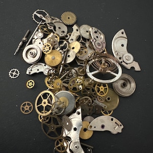 Vintage WATCH PARTS gears - Steampunk parts - R62 Listing is for all the watch parts seen in photos