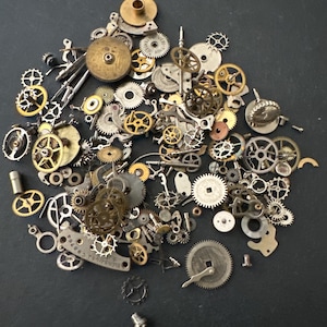 Vintage WATCH PARTS gears - Steampunk parts - R29 Listing is for all the watch parts seen in photos