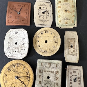 Watch faces - Vintage Antique Watch Dials - Assortment Faces - Steampunk - Scrapbooking G65