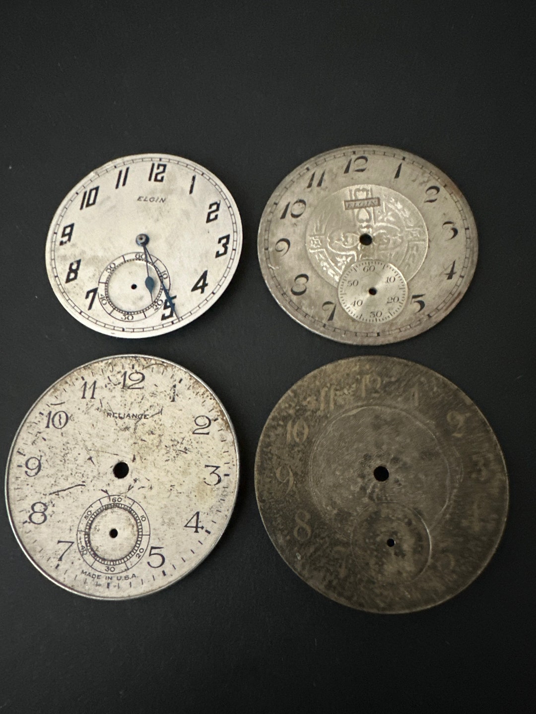 Metal Pocket Watch Faces Vintage Antique Steampunk Etsy