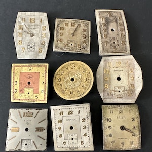 Watch faces - Vintage Antique Watch Dials - Assortment Faces - Steampunk - Scrapbooking N22