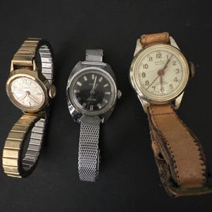 Vintage Full Watch movement watch cases with bands  - Steampunk  - D38