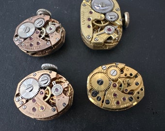 Steampunk watch parts - Vintage Antique Watch movements Steampunk - Gold - Rose gold lot  L46