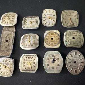 Watch faces - Vintage Antique Watch Dials - Assortment Faces - Steampunk - Scrapbooking K84