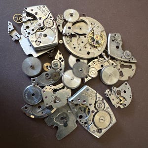 Vintage WATCH PARTS gears - Steampunk parts - R93 Listing is for all the watch parts seen in photos