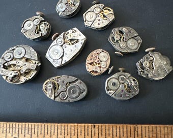 Steampunk supplies Watch movements Vintage Antique Watch movements Steampunk Scrapbooking b24