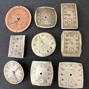 Watch faces - Vintage Antique Watch Dials - Assortment Faces - Steampunk - Scrapbooking G24