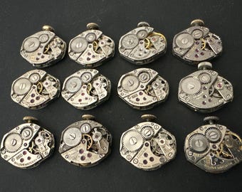 Watch movements - Vintage parts - Steampunk - Jeweled Movements - g17