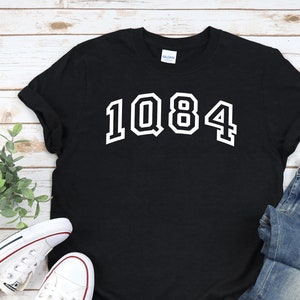 1Q84 T-Shirt, Unisex • Athletic soft literary shirt, Japanese literature shirt, mens womens tee, Haruki Murakami author gift for him for her