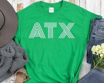 ATX Shirt, Unisex in Irish Green • Retro style design in white