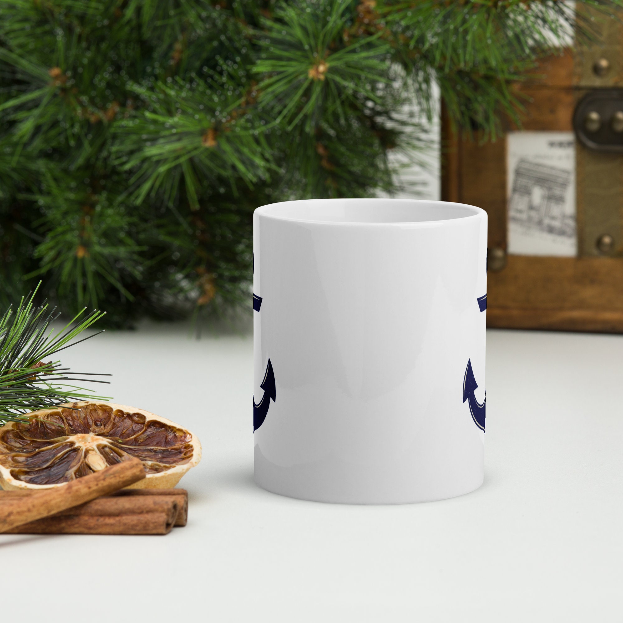 ANCHOR Mug, Ceramic in 11 Oz. or Large Oversized 15 Oz