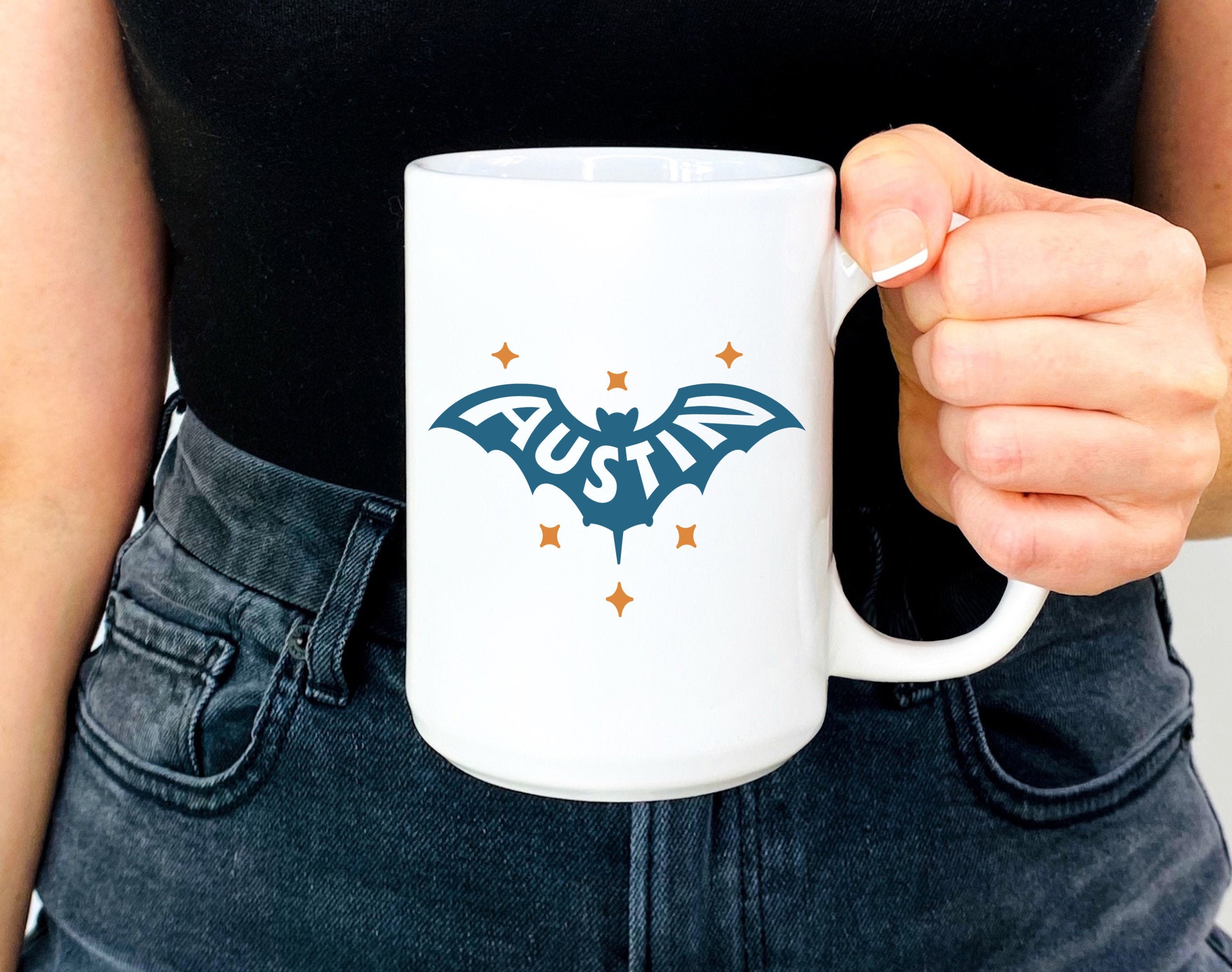 Austin Mug Oversized 15 oz Ceramic coffee cup Texas gift Etsy