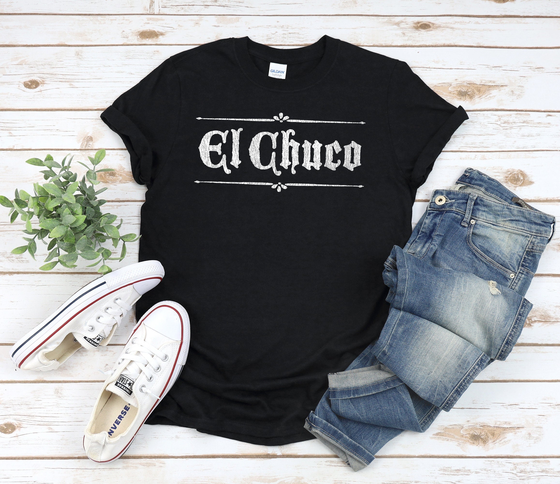 EL CHUCO Shirt Unisex El Paso TX Shirt Design In Old English Goth el-chuco-shirt-unisex-el-paso-tx-shirt-design-in-old-english-goth