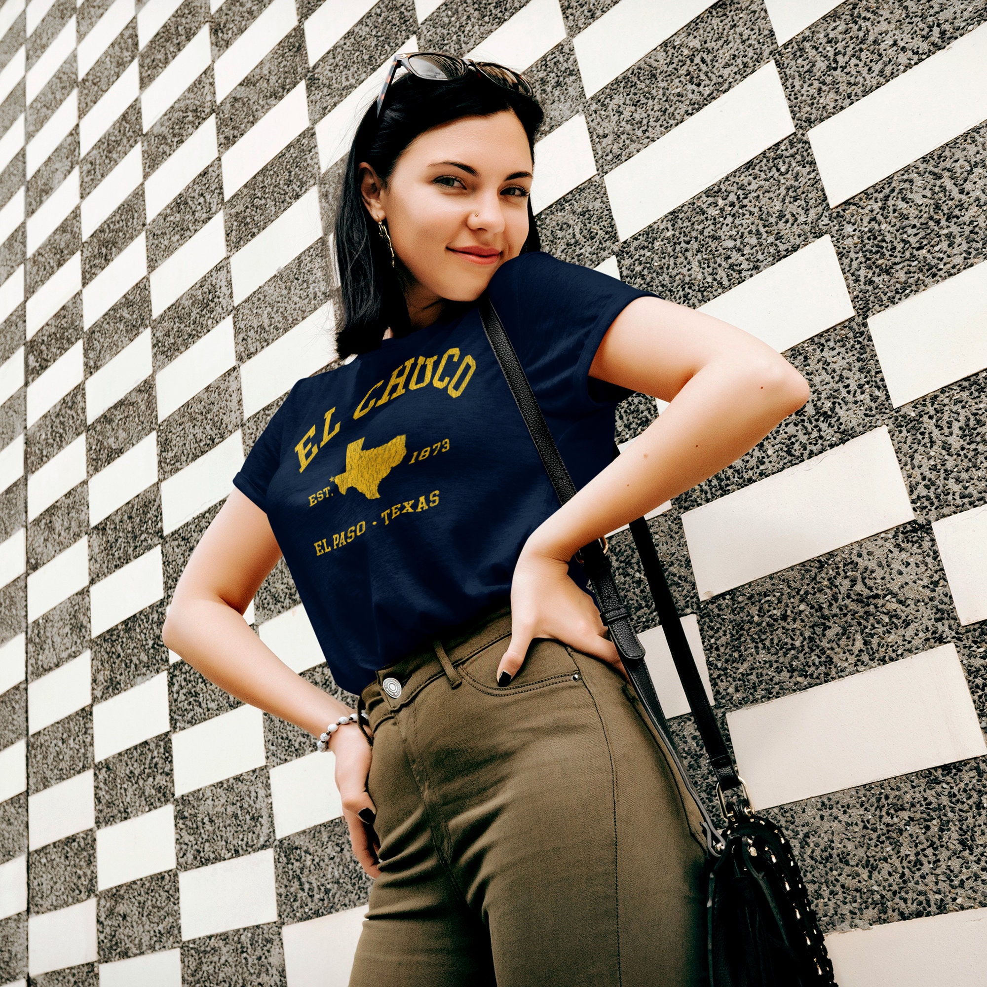 EL CHUCO Shirt, Unisex • El Paso Shirt W. State Outline Drawing in ...