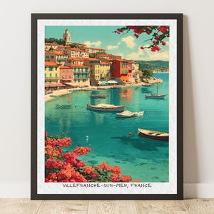 Villefranche-sur-Mer Poster: French Riviera Vintage Travel Art