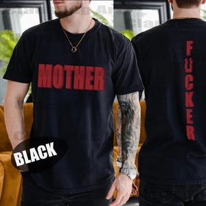 Maglietta ribelle &quot;Mother F*cker&quot;, maglietta unisex vintage dai colori comodi per gli amanti del Y2K e regalo perfetto per chi infrange le regole, solo per i coraggiosi