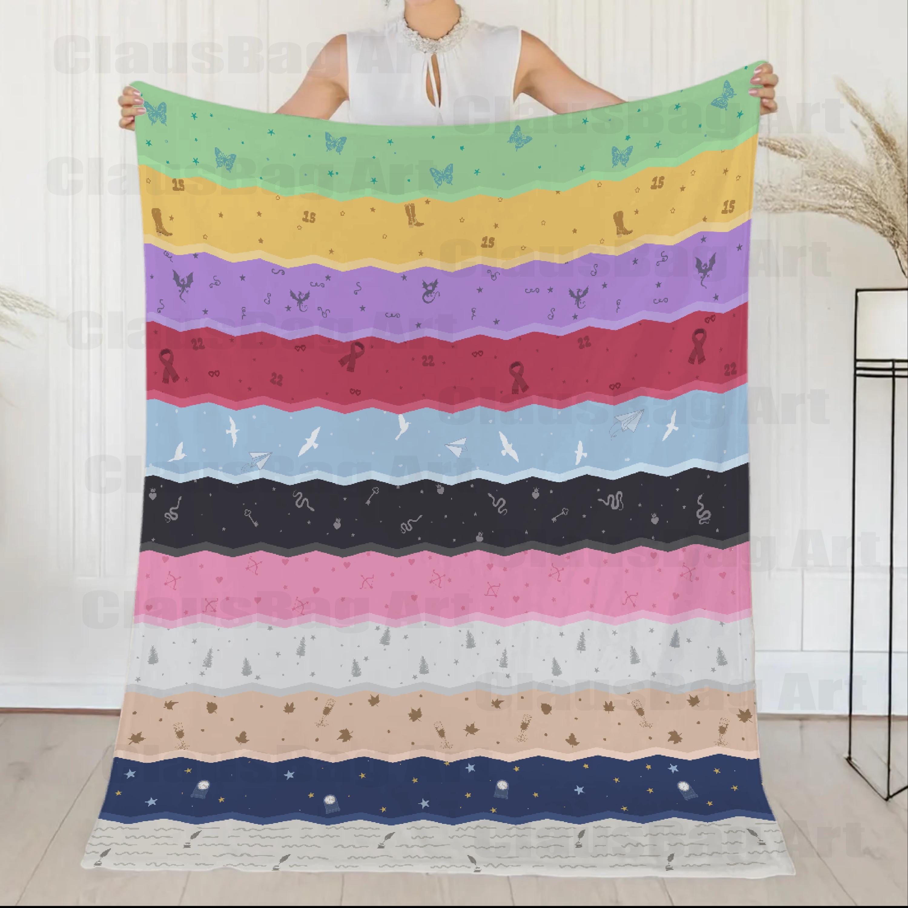 Plush Blanket Vibrant Swift-Themed Soft Blanket for Music Lovers Ideal Mother's Day Gift & Cozy Home Deco perfect for pop music lovers