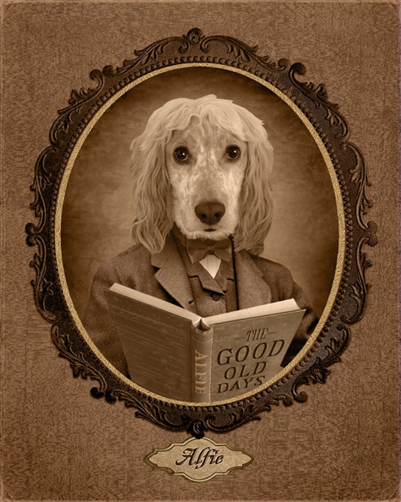 Perfect Gift Dog LoverCat Lover Funny Gift Gift for Pet Lover Custom Vintage Image of Your Pet Custom Pet Portrait Christmas Gift