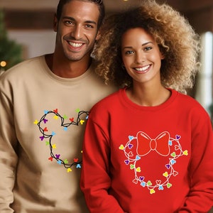 Disney couple christmas sweaters discount