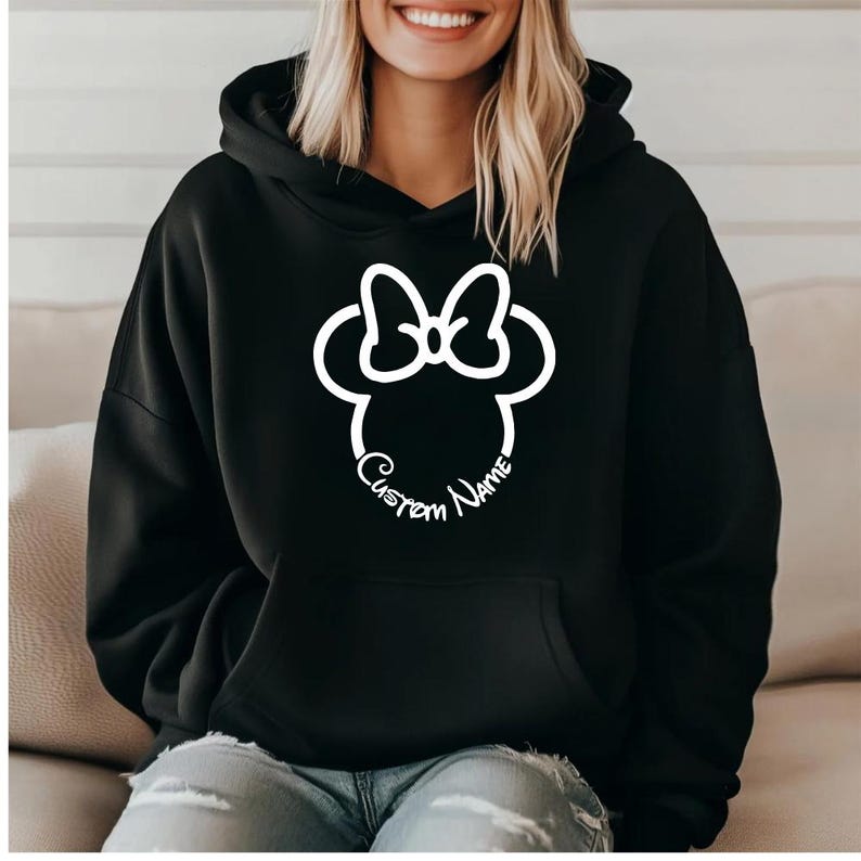 Custom Birthday Gift Disney Hoodie Minnie Mouse Mickey Mouse Matching Family Custom Hoodie Disney Birthday Gift Toddler Hoodie Kids Hoodie image 13
