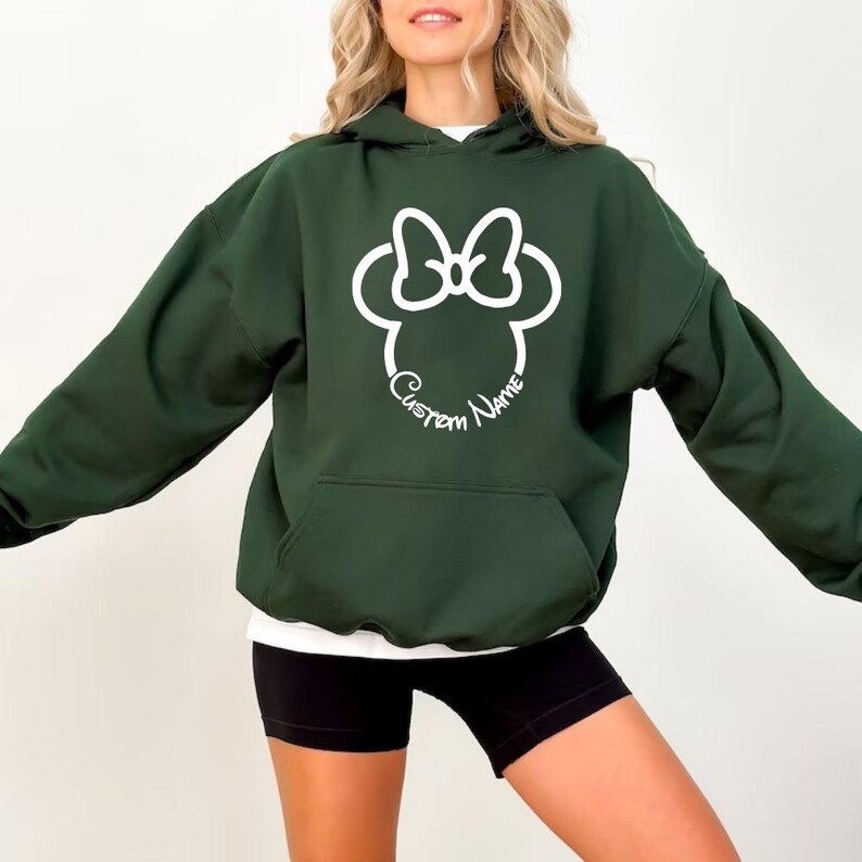 Custom Birthday Gift Disney Hoodie Minnie Mouse Mickey Mouse Matching Family Custom Hoodie Disney Birthday Gift Toddler Hoodie Kids Hoodie image 3