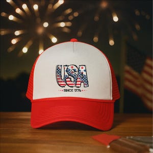 USA Flag Hat Patriotic Gifts 4th Of July Hat American Flag Cap Trucker Hat Fourth Of July Gifts Independence Day Gifts Snapback Caps USA Cap