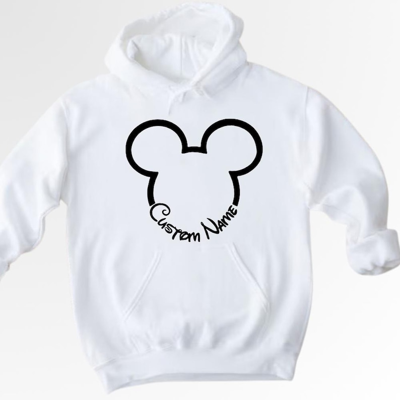Custom Birthday Gift Disney Hoodie Minnie Mouse Mickey Mouse Matching Family Custom Hoodie Disney Birthday Gift Toddler Hoodie Kids Hoodie image 2