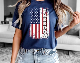 Freedom Shirt USA Flag America Flag Shirt Patriotic Shirt American Flag Tee Patriotic Gift Freedom USA Red White Blue Shirt Top Seller Shirt
