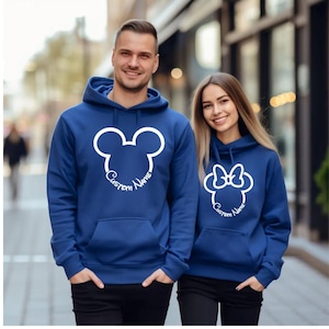 Custom Birthday Gift Disney Hoodie Minnie Mouse Mickey Mouse Matching Family Custom Hoodie Disney Birthday Gift Toddler Hoodie Kids Hoodie image 1