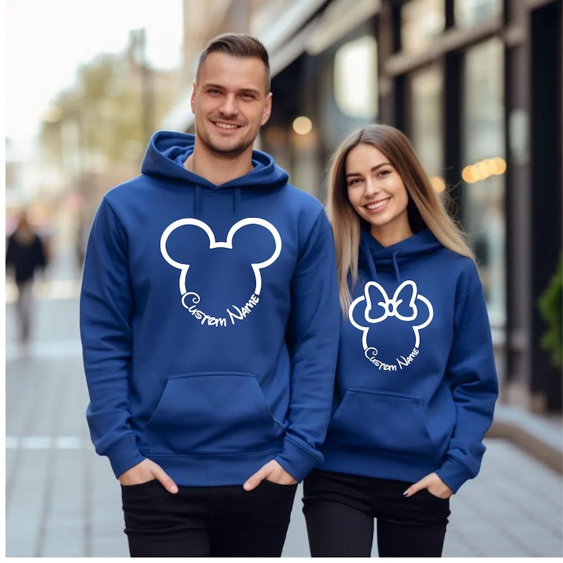 Custom Birthday Gift Disney Hoodie Minnie Mouse Mickey Mouse Matching Family Custom Hoodie Disney Birthday Gift Toddler Hoodie Kids Hoodie image 1