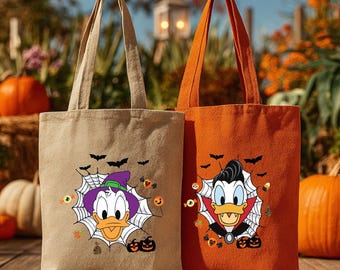 Halloween Disney Tote Bag Mickey Minnie Mouse Disney Vacation Tote Bag Spooky Disney Shoulder Bag Boo Crew Custom Bag Disney Trip Tote Bags