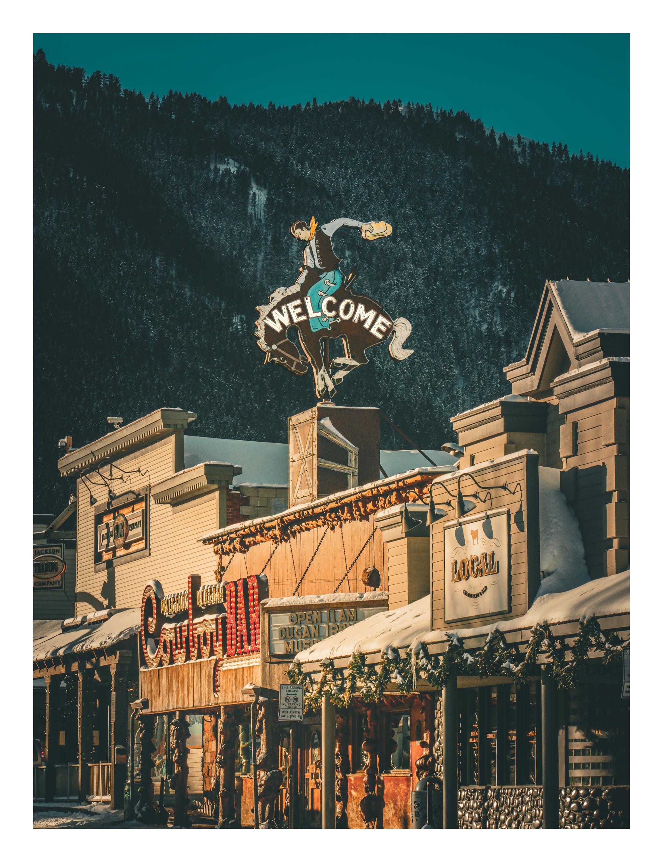 High Quality Print - Million Dollar Cowboy Bar Welcome Sign