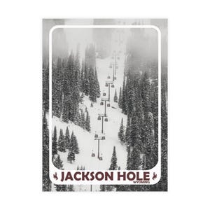 Jeu de cartes postales, souvenir de la station de montagne de Jackson Hole, souvenirs de vacances au ski, gamme Teton, lot de cartes, cadeau de voyage, cartes des fêtes